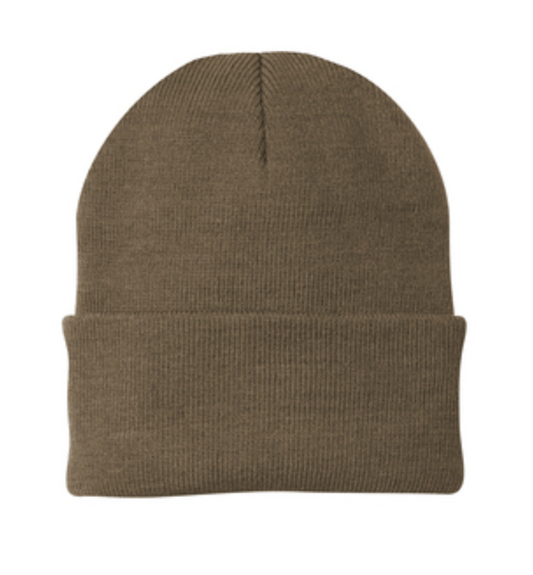 Port & Company CP90 Knit Cap with Custom Leather Patch