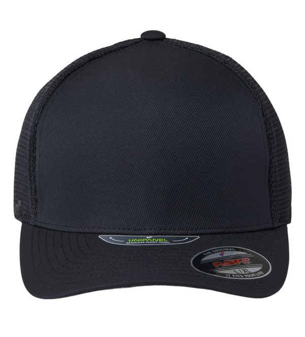 Flexfit 5511UP Unipanel Trucker Cap with Custom Leather Patch