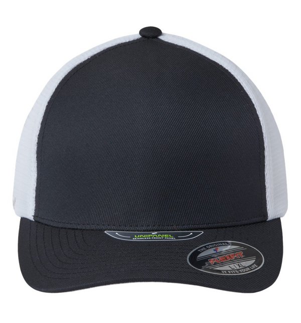 Flexfit 5511UP Unipanel Trucker Cap with Custom Leather Patch