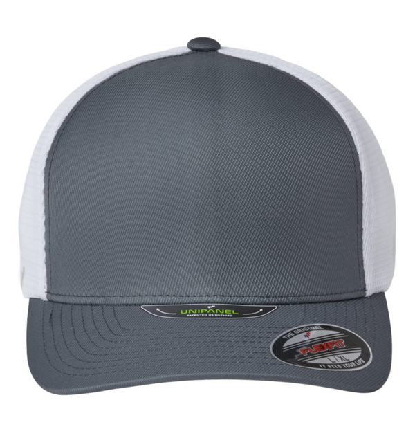 Flexfit 5511UP Unipanel Trucker Cap with Custom Leather Patch