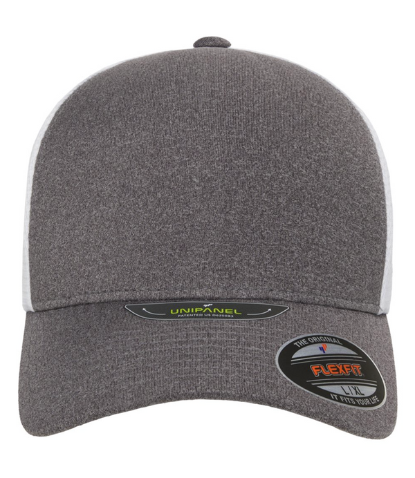 Flexfit 5511UP Unipanel Trucker Cap with Custom Leather Patch