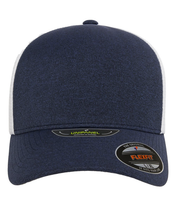 Flexfit 5511UP Unipanel Trucker Cap with Custom Leather Patch