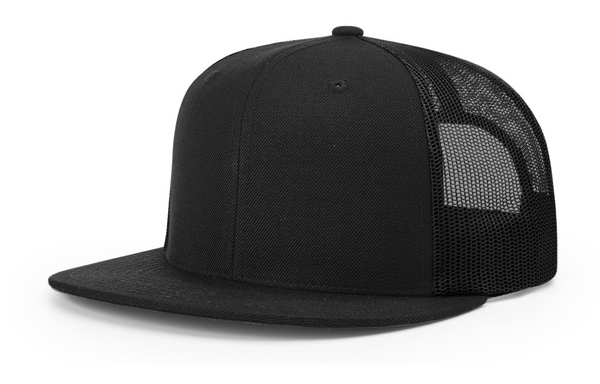 Richardson 511 Acrylic-Wool Blend Flatbill Trucker with Custom Leather Patch