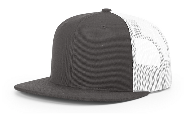 Richardson 511 Acrylic-Wool Blend Flatbill Trucker with Custom Leather Patch