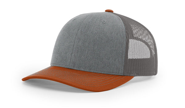 Richardson 112 Trucker Cap with Custom Leather Patch (Tri-Color)